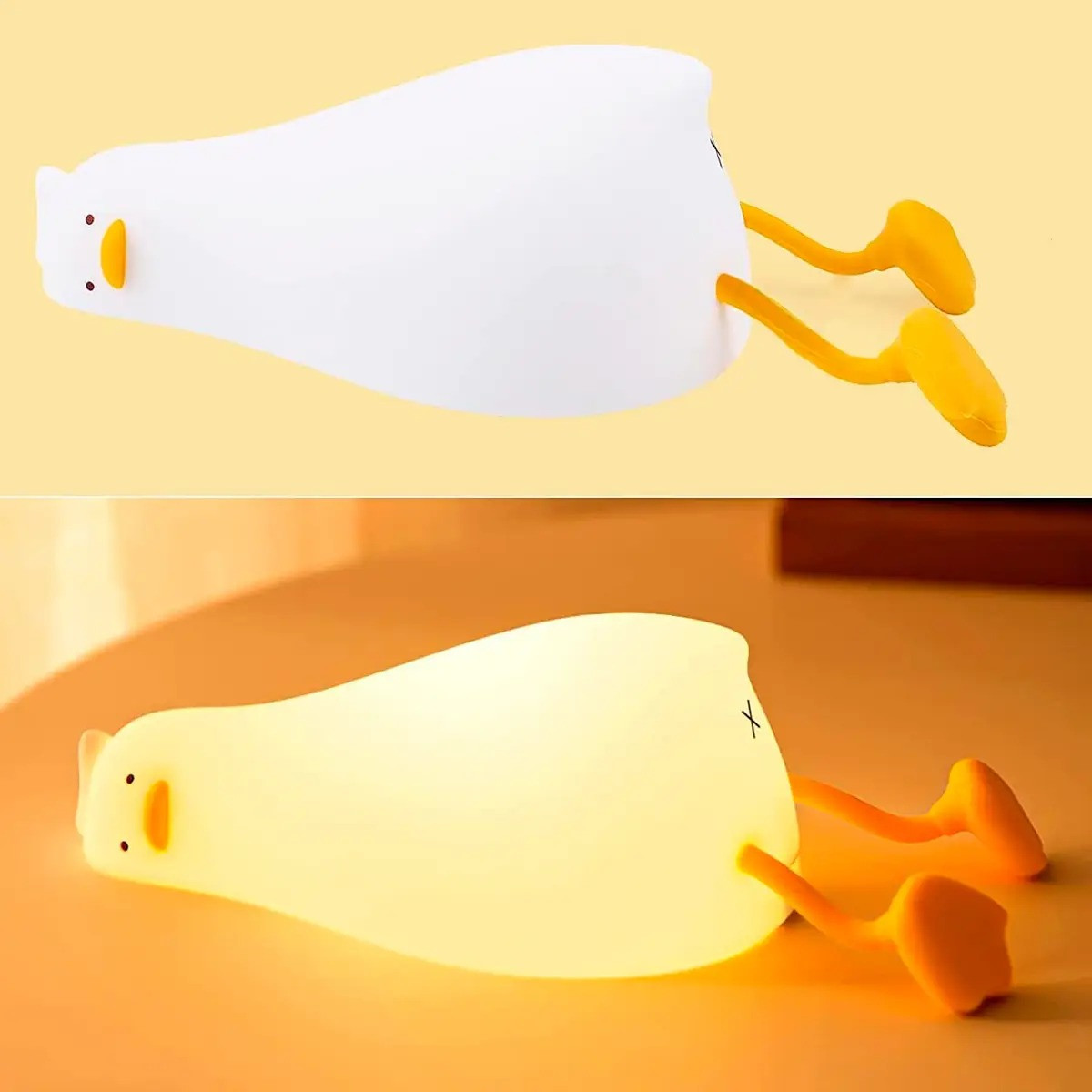 Світлодіодний нічник Каченя силіконовий акумуляторний, фото 1