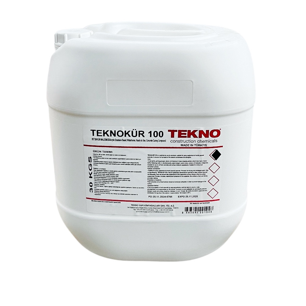 Мембраноутворювач (акриловий лак) для захисту свіжоукладеного бетону Teknokur 100, 30 кг.