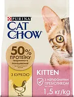 Cat Chow Kitten 1,5кг -корм для кошенят з куркою