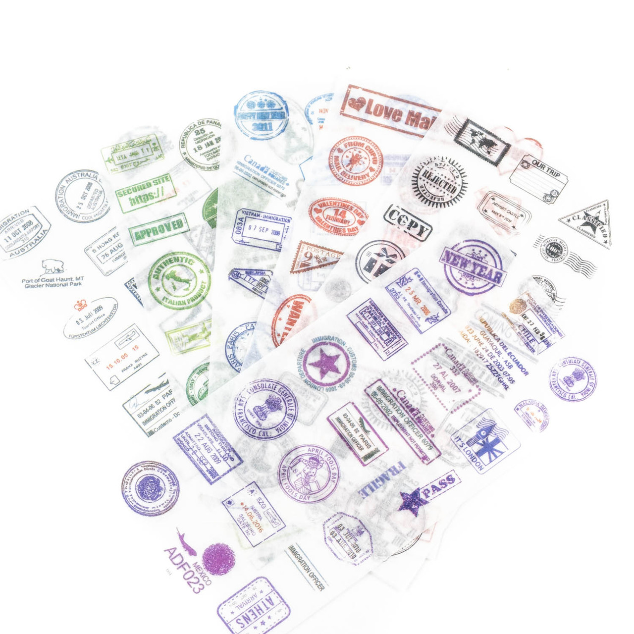 Наклейки Марки 6 листів NKL053, фото 1