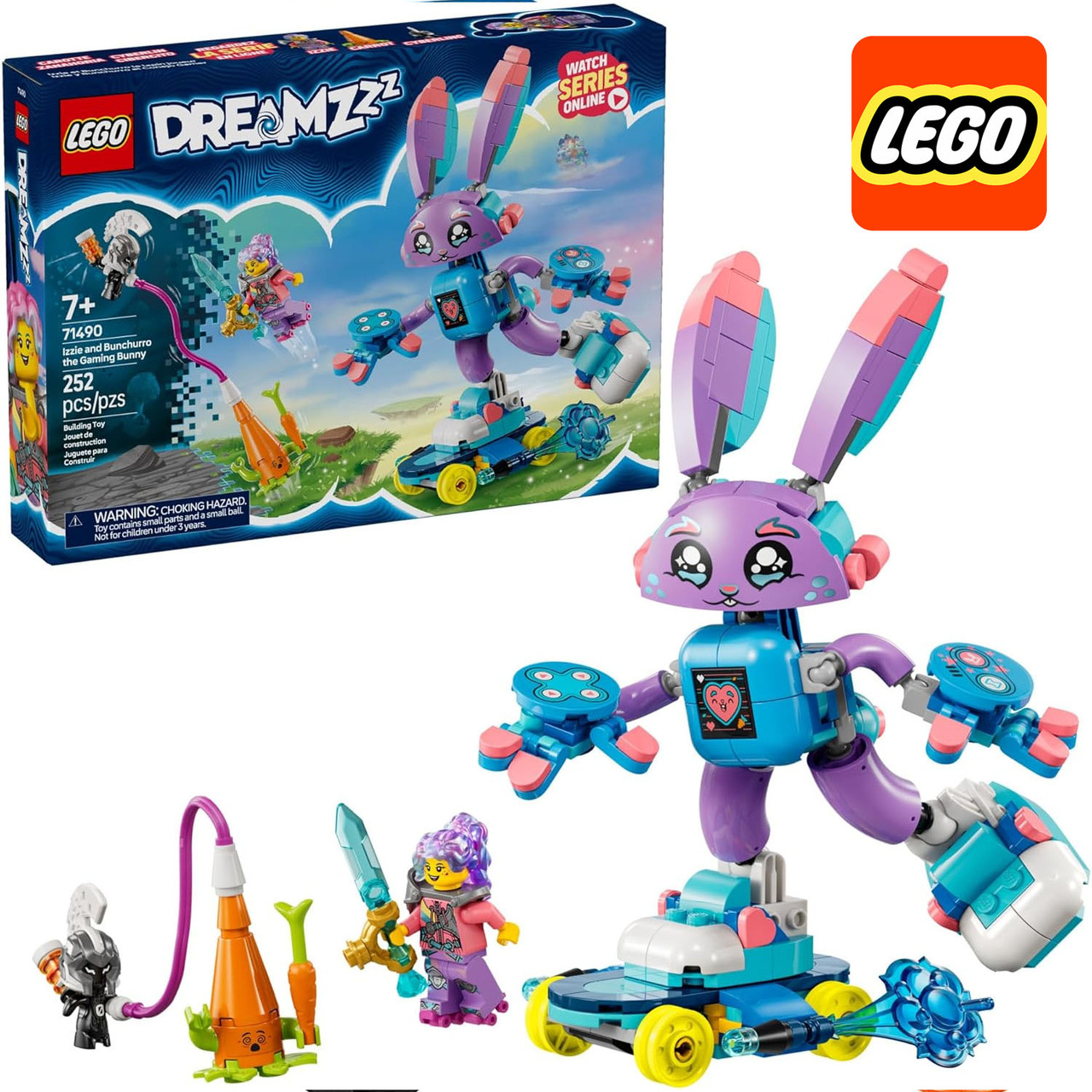 Конструктор Лего Дрімз Ізі та ігровий кролик Банчуро LEGO DREAMZzz Izzie and Bunchu Bunny 71490