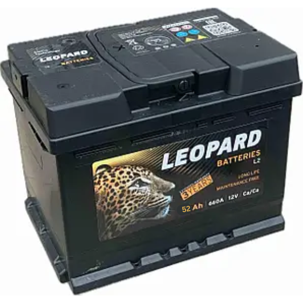 Акумулятор автомобільний LEOPARD 52 Ah (R+) (520A) LB1 (Poland)