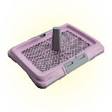 Туалет для собак AnimAll (Енімал) із сіткою та стовпчиком для кобелів (сірий/м'ята/фіолет) (62*46*5 см), фото 3