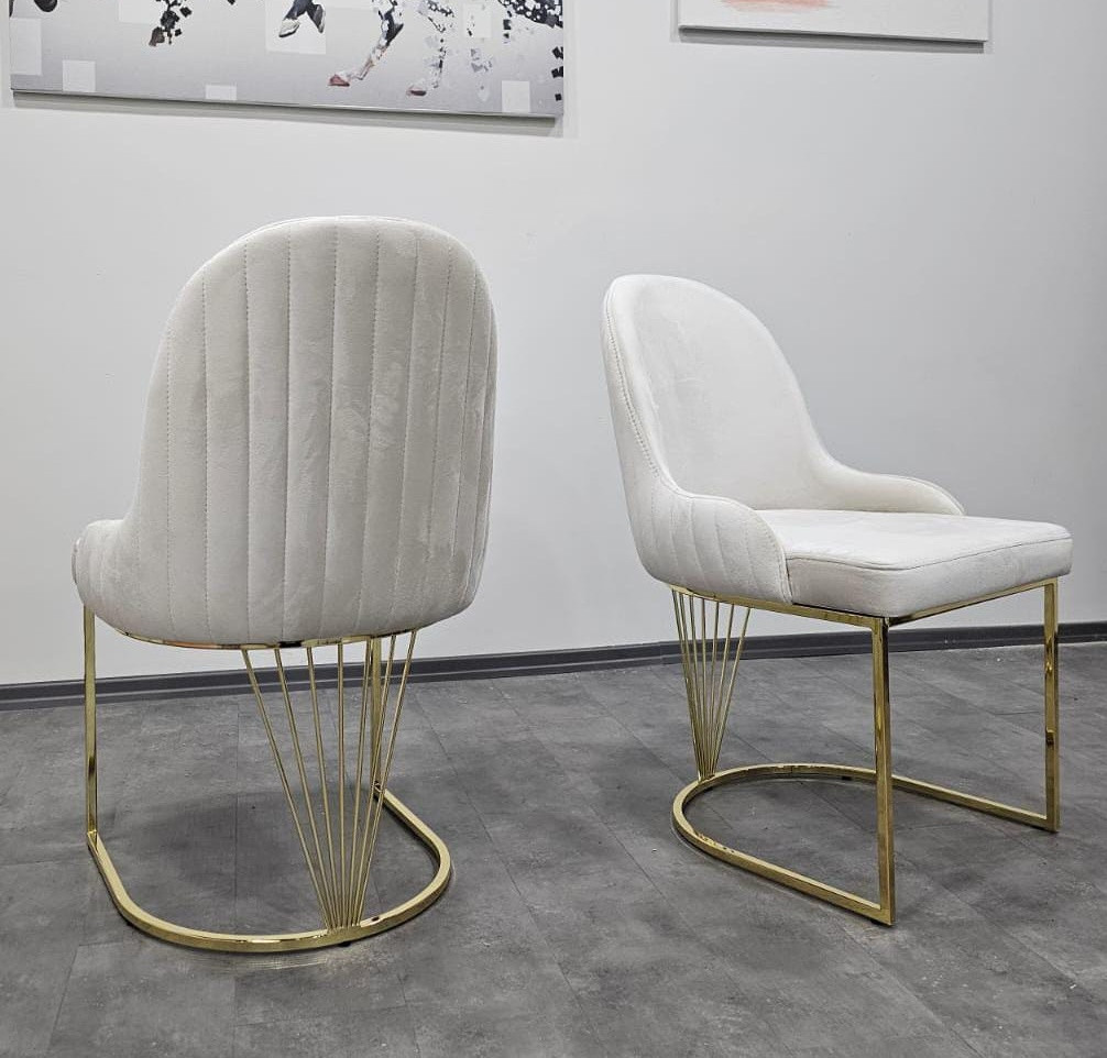 Стілець PRADO LIGHT BEIGE BF03 GOLD Tes Mobili