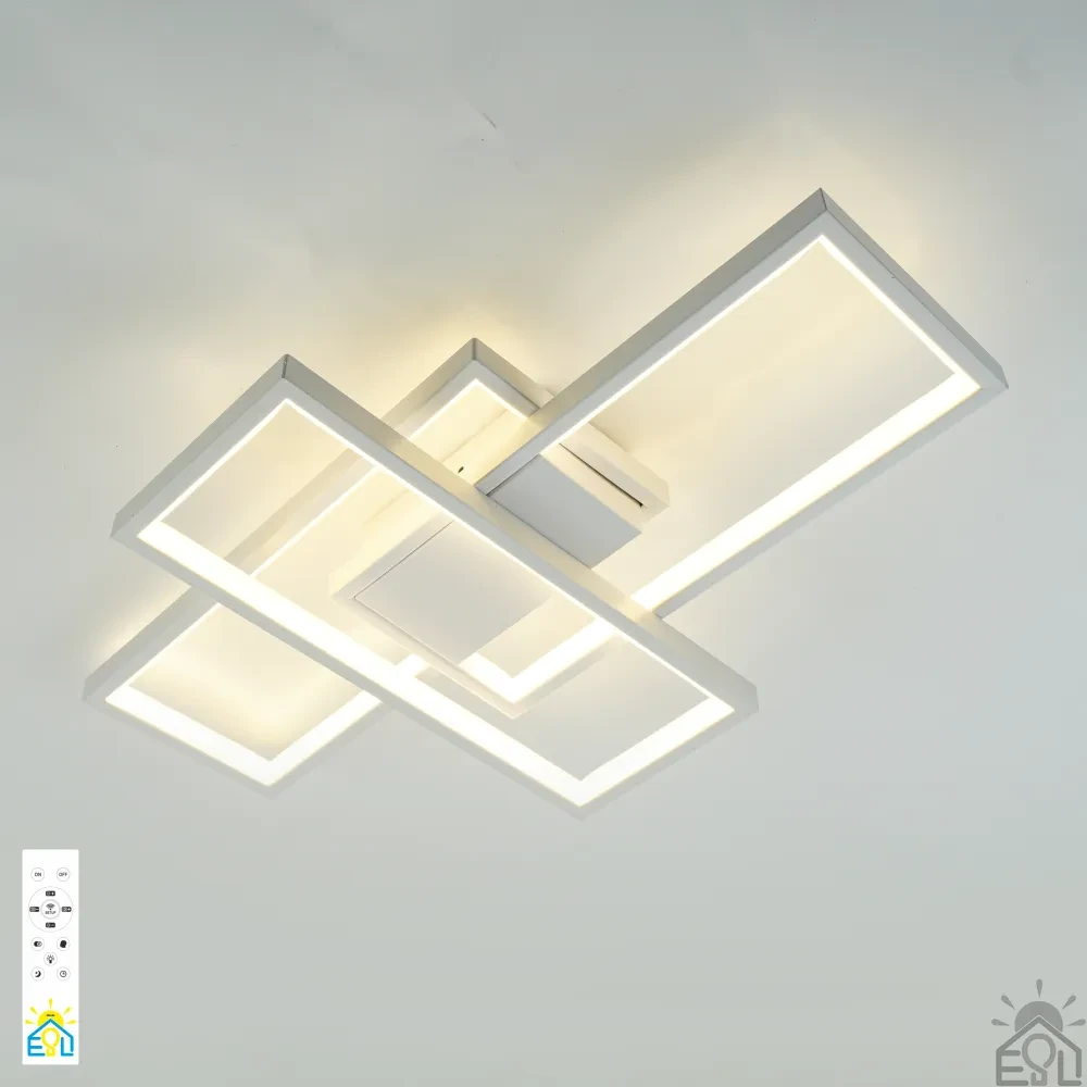 Смарт люстра Esllse SVEN 70W 3S SMART LED WHITE біла 550x360x75мм світлодіодна з пультом і додатком для смартфону