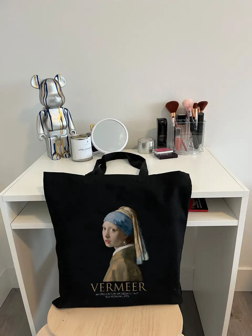 Екошопер BookOpt BK4074 VERMEER "Дівчина з перловою сережкою" чорний