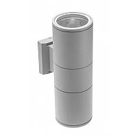 Фасадний світильник настінний GTV BALEO 2, LD-BA2E27-00, Е27, IP54, двонаправлений, сірий