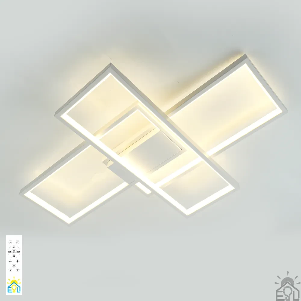 Смарт люстра Esllse SVEN 85W 3S SMART LED WHITE біла 690x470x80мм світлодіодна з пультом і додатком для смартфону