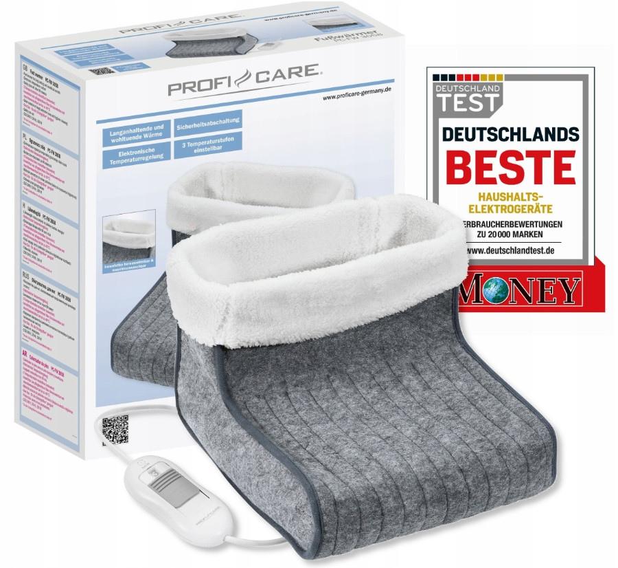 Електрогрілка для ніг ProfiCare PC-FW 3058 — 3 температури, таймер 90 хв, фліс, фото 1