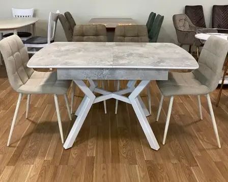 Стіл обідній модерн Лотус LOTUS Tes Mobili, колір білий мармур, фото 1