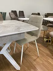 Стіл обідній модерн Лотус LOTUS Tes Mobili, колір білий мармур, фото 3