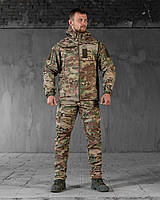 Тактичний костюм з наколінниками весна військова форма весняна multicam softshell мультикам софтшел