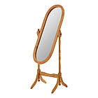 Дзеркало підлогове овальне з дерев'яною рамою, обертове (MS-8007-OAK), фото 2