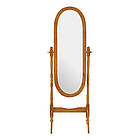 Дзеркало підлогове овальне з дерев'яною рамою, обертове (MS-8007-OAK), фото 4
