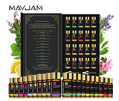 Ефірні масла набір MAYJAM натуральні преміум олії 20шт для зволожувача лазні на подарунок