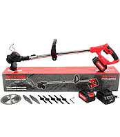 Триммер аккумуляторный Boxer BX142 с телескопической ручкой электротриммер Боксер с 2 АКБ 36 В/5 Ач