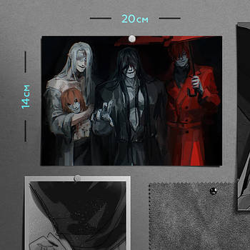 "Містер Кроулінг, Сільвер, Скарлетелла (Хомісайфер / Homicipher)" плакат (постер) розміром А5 (20х14см)