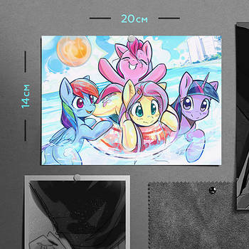 "Мій маленький поні / My Little Pony" плакат (постер) розміром А5 (20х14см)