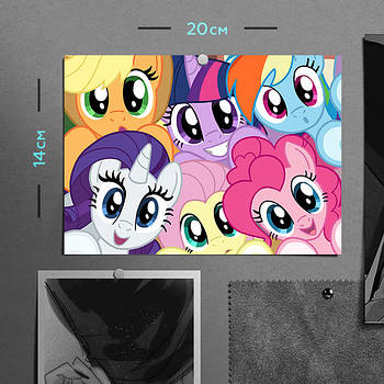 "Мій маленький поні / My Little Pony" плакат (постер) розміром А5 (20х14см)