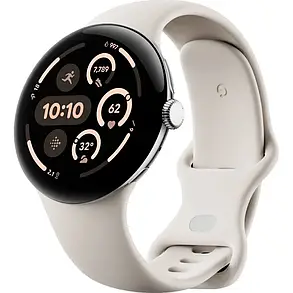 Smart Watch Google Pixel Watch 3 45mm Wi-Fi Polished Silver/Porcelain Band Global version, фото 1