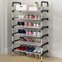 Полиця для взуття складна - Органайзер для взуття 6 секцій 56 х 28 х 113 см