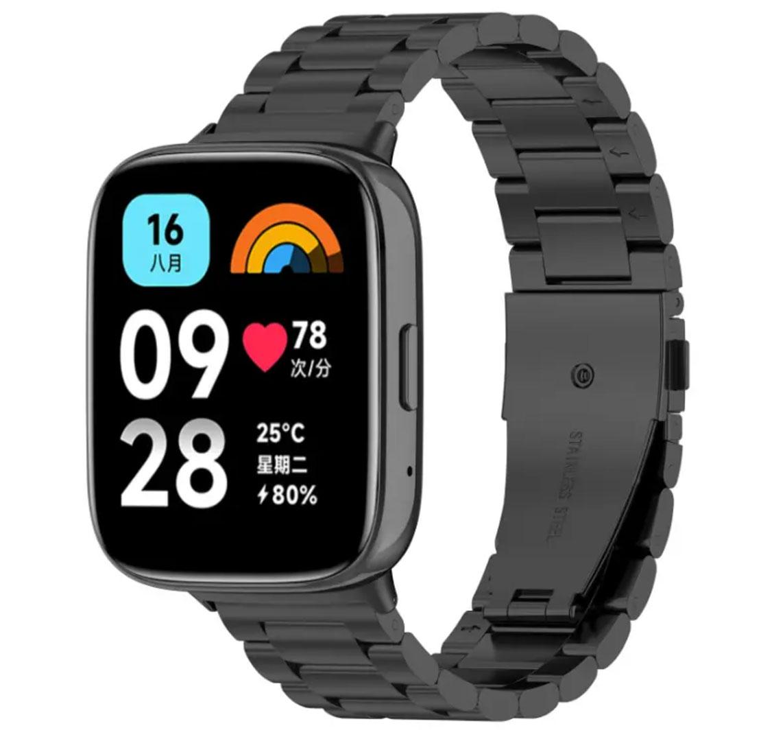 Металевий ремінець Primolux для годинника Xiaomi Redmi Watch 3 Active - Black, фото 1