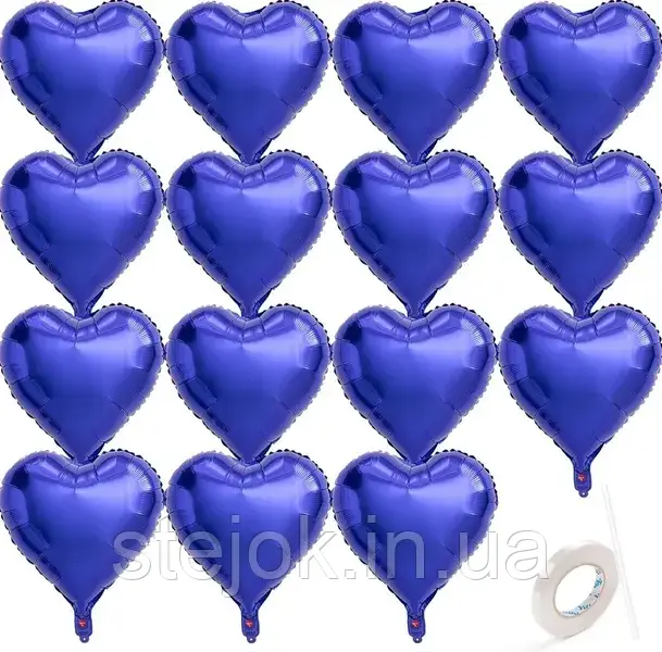 Набір куль на стіну Серця фіолетові | 15шт, фото 1