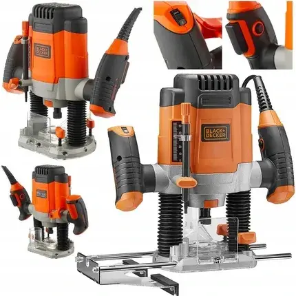 Фрезер Black&Decker Frezarka górnowrzecionowa (KW1200E-QS), фото 1