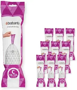 Мішки для сміття Brabantia Worki PerfectFit Rozmiar C, 10-12L, Multipack 200 szt.