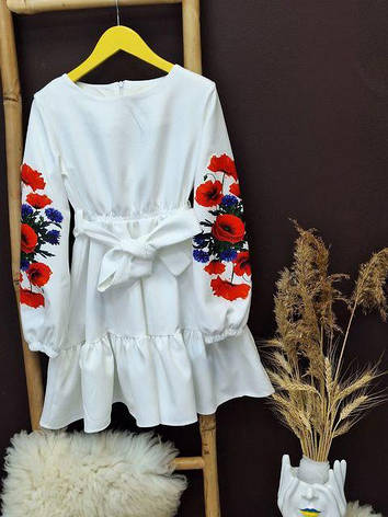 Сукня для дівчинки вишиванка Соломія, розміри 98-164, фото 1