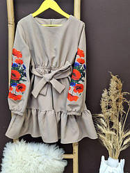 Сукня для дівчинки вишиванка Соломія, розміри 98-164