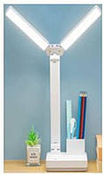 Настільна лампа акумуляторна на 2 плафони із сенсорним керуванням, 3 режими, підставкою для концентрації