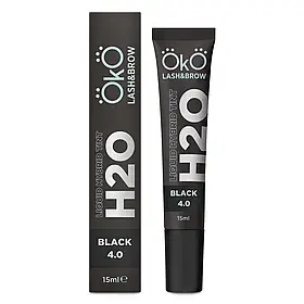 Фарба для брів та вій OkO Liquid Hybrid Tint H20 Black 4.0, 15 мл