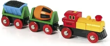 Іграшка Brio World Pociąg na Baterie z Betoniarką, фото 1