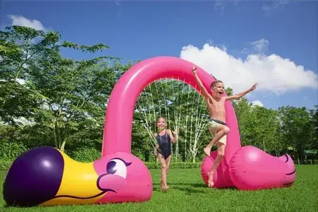 Водяна іграшка Bestway 52382 Wielka Bramka Spryskiwacz Ogrodowy Flaming 3.40Mx1.10Mx1.93M, фото 3