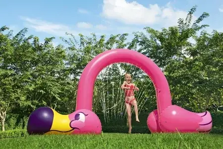 Водяна іграшка Bestway 52382 Wielka Bramka Spryskiwacz Ogrodowy Flaming 3.40Mx1.10Mx1.93M, фото 4