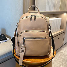 Жіночий рюкзак - сумка екошкіра 2005 beige