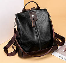 Жіночий рюкзак-сумка еко-шкіра 2006 Black