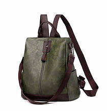 Жіночий рюкзак-сумка еко-шкіра 2006 Green