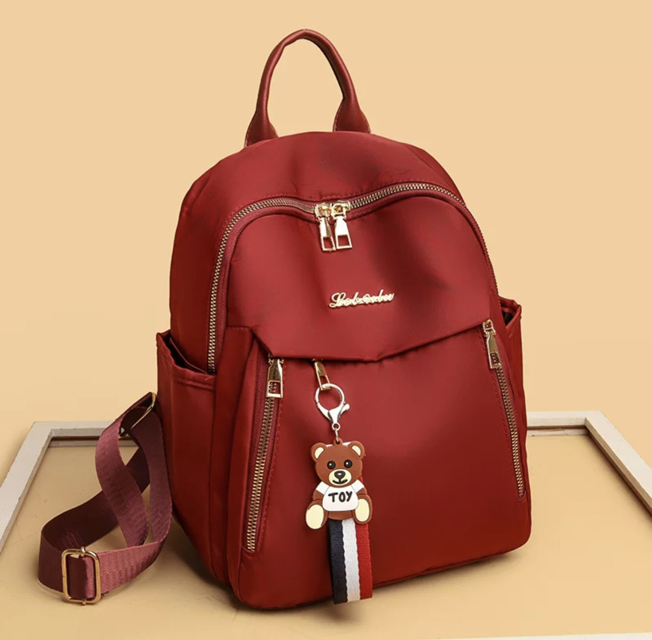 Жіночий рюкзак - сумка 1260 red