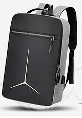 Рюкзак міський USB 1285 Black grey, фото 3