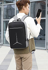 Рюкзак міський USB 1285 Black grey, фото 4