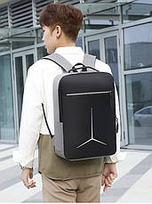 Рюкзак міський USB 1285 Black grey, фото 5