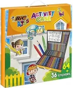 Фломастери Bic Kids Activity Case Kredek I Flamastrów Z Naklejkami 64 36 Sztuk