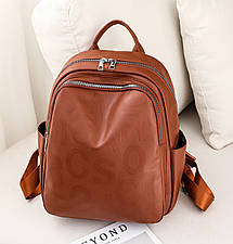 Жіночий рюкзак еко-шкіра 2033 Brown, фото 6