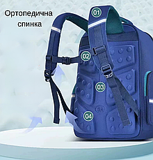 Дитячий шкільний рюкзак для 1-3 класу з ортопедичною спинкою 39х28х18 см. Pink, фото 4