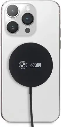Зарядний пристрій BMW ład. indukcyjna BMCBMSPLK 15W MagSafe Black/black M Edition, фото 3