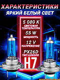 Автолампи H7 55W 500 K галогенові + ксенонові капсули, фото 5