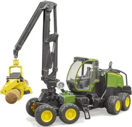 Іграшка Bruder 02135 Zabawka Harwester John Deere 1270G z pniem, фото 3
