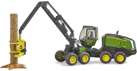 Іграшка Bruder 02135 Zabawka Harwester John Deere 1270G z pniem, фото 5